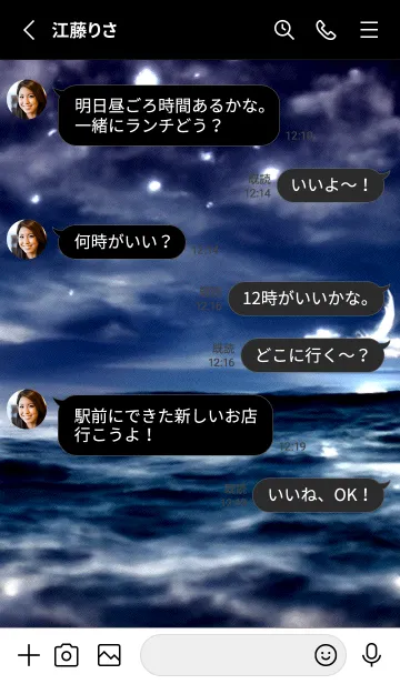 [LINE着せ替え] 夜の月 月の海 #DkBG_29。の画像3