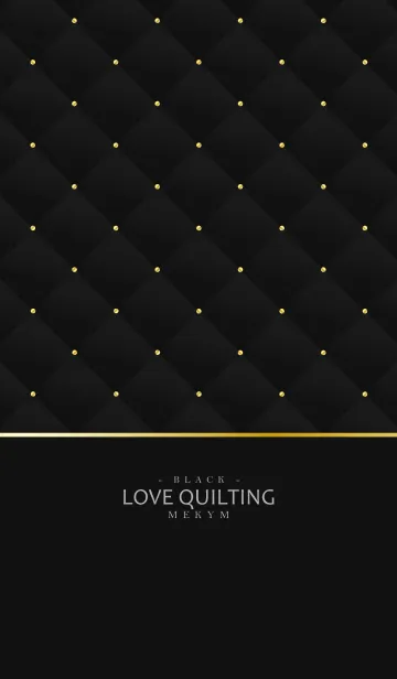 [LINE着せ替え] LOVE QUILTING BLACK 22の画像1