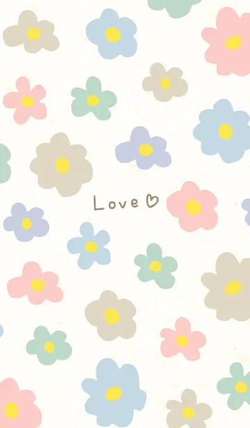 [LINE着せ替え] 北欧風 お花カラフル8の画像1