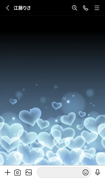 [LINE着せ替え] ZENITH BLUE HEARTの画像2