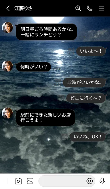 [LINE着せ替え] 夜の月 月の海 #DkBH_13。の画像3