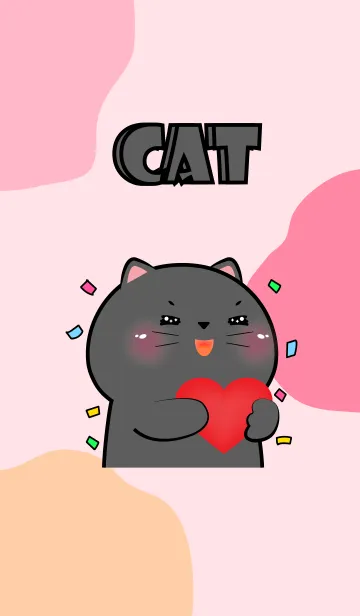 [LINE着せ替え] InLove Black Cat Theme (JP)の画像1