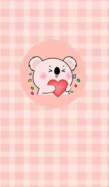 [LINE着せ替え] Simple Cute Cute Pink  Koala (JP)の画像1