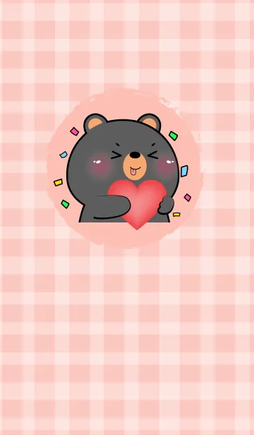 [LINE着せ替え] Simple Cute Cute Black  Bear (JP)の画像1