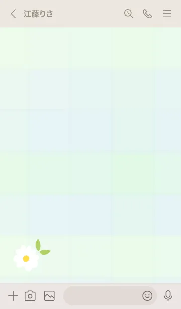 [LINE着せ替え] デイジー チェック柄26の画像2