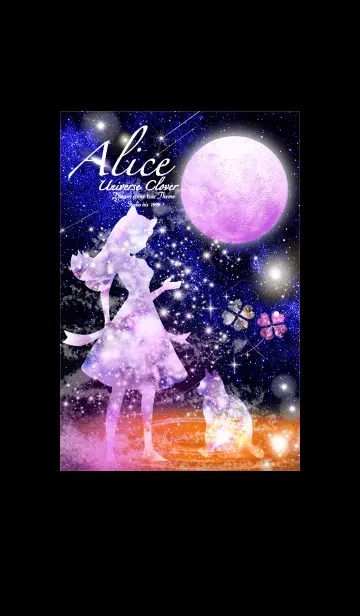 [LINE着せ替え] 不思議の国のアリスとクローバー運気UP！！の画像1