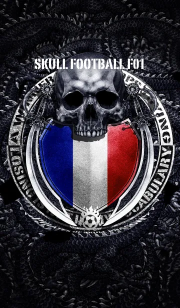 [LINE着せ替え] ドラゴンスカル サッカー フランス 01の画像1