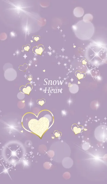 [LINE着せ替え] 紫 : 恋愛運上昇！ Snow heartの画像1