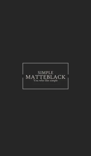 [LINE着せ替え] MATTE BLACK-SIMPLE 6の画像1