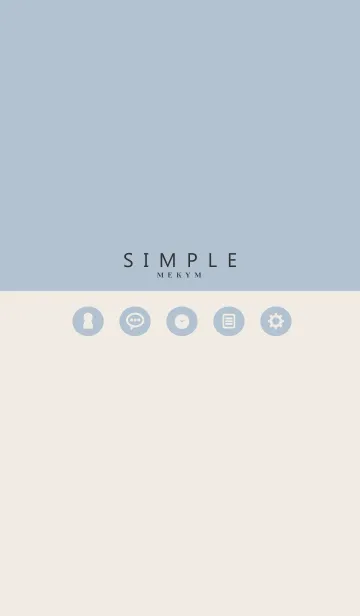 [LINE着せ替え] SIMPLE ICON BLUE.MEKYM 22の画像1