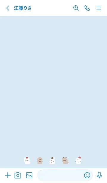 [LINE着せ替え] ゆるいクリスマス。ブルーホワイトの画像2