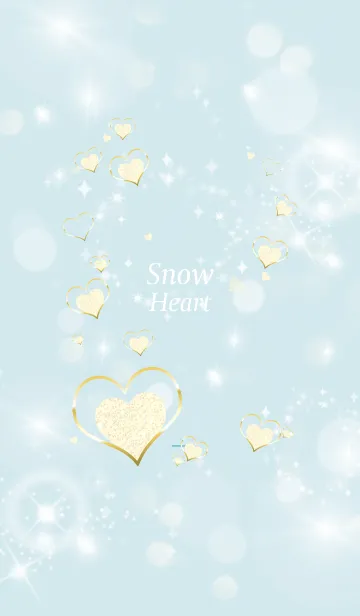 [LINE着せ替え] 青 : 恋愛運上昇！ Snow heartの画像1