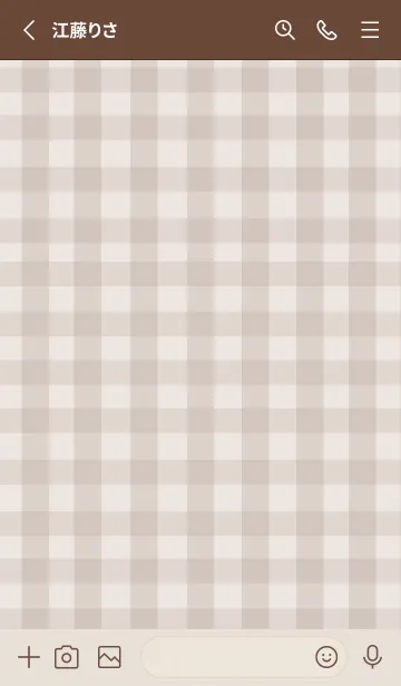 [LINE着せ替え] 大人のシンプルハート -brown check-の画像2