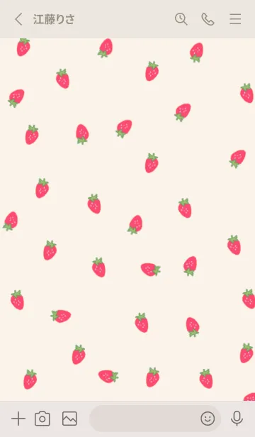 [LINE着せ替え] strawberry_pattern (sweetpink)の画像2