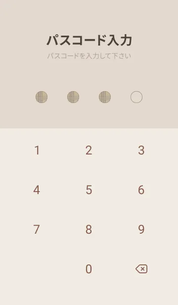 [LINE着せ替え] チェック柄 St 02 - ベージュ02の画像4