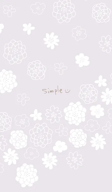 [LINE着せ替え] 大人シンプル白いお花23の画像1