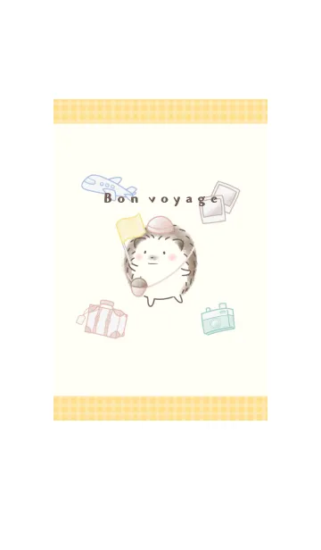 [LINE着せ替え] 旅するハリネズミ -イエロー-の画像1