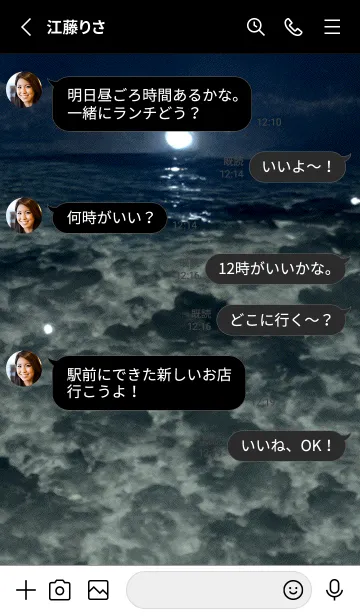 [LINE着せ替え] 夜の月 月の海 #DkBH_24。の画像3
