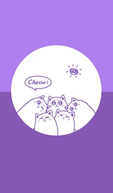 [LINE着せ替え] Meow...Cheese！ J-Purple Party.の画像1