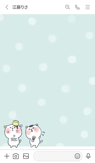 [LINE着せ替え] Naughty Kitten J-Light Gray Indigoの画像2