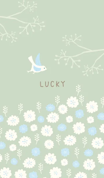 [LINE着せ替え] 北欧風 鳥と花16の画像1