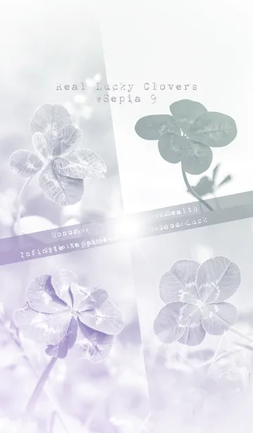 [LINE着せ替え] Real Lucky Clovers #sepia 9の画像1
