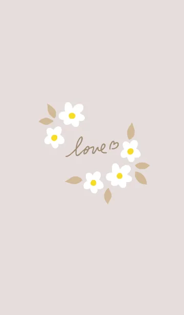 [LINE着せ替え] 5つの白い花26の画像1