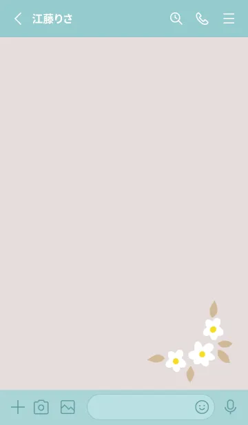 [LINE着せ替え] 5つの白い花26の画像2