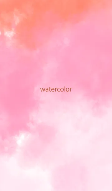 watercolor pink&orange 14の着せ替えメイン画像