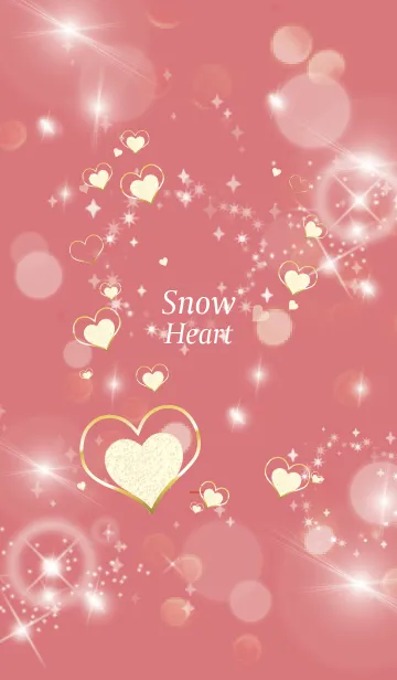 [LINE着せ替え] 赤 : 恋愛運上昇！ Snow heartの画像1