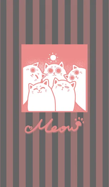 [LINE着せ替え] Meow J-baby red. dark grayの画像1