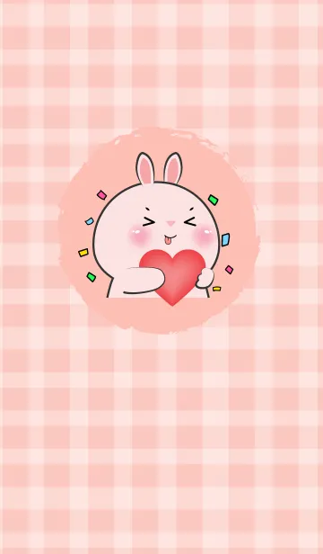 [LINE着せ替え] Simple Cute Cute Pink Rabbit (JP)の画像1
