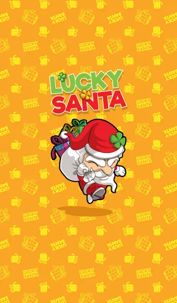 [LINE着せ替え] Lucky Santa [Yellow Theme]の画像1