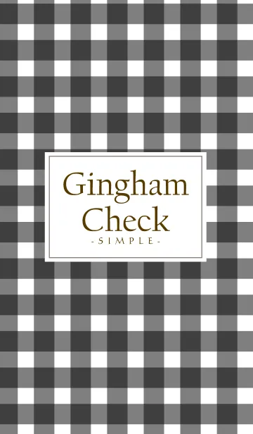 [LINE着せ替え] Gingham Check Black-SIMPLE 21の画像1