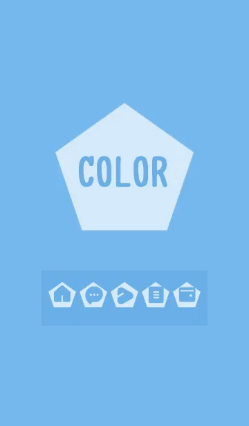 [LINE着せ替え] blue color I11の画像1