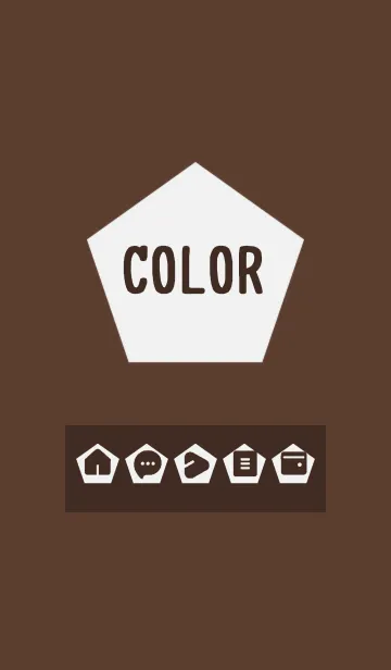 [LINE着せ替え] brown color I11の画像1