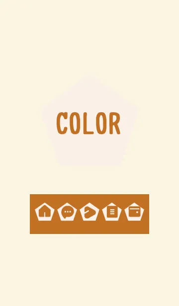 [LINE着せ替え] brown color I15の画像1