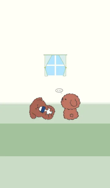 [LINE着せ替え] Naughty Teddy J-White. Retro Greenの画像1