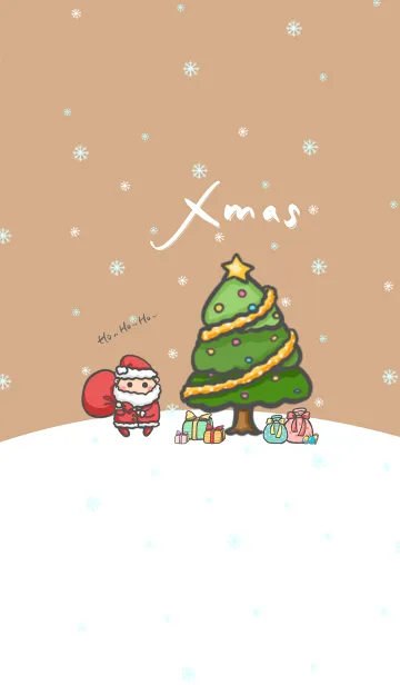 [LINE着せ替え] Happy Christmas J-milk brownの画像1