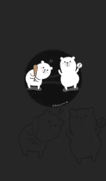 [LINE着せ替え] Here Comes Bears J-Dark Grey.Blackの画像1