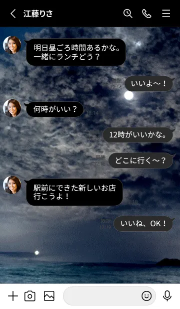 [LINE着せ替え] 夜の月 月の海 #DkBI_2。の画像3