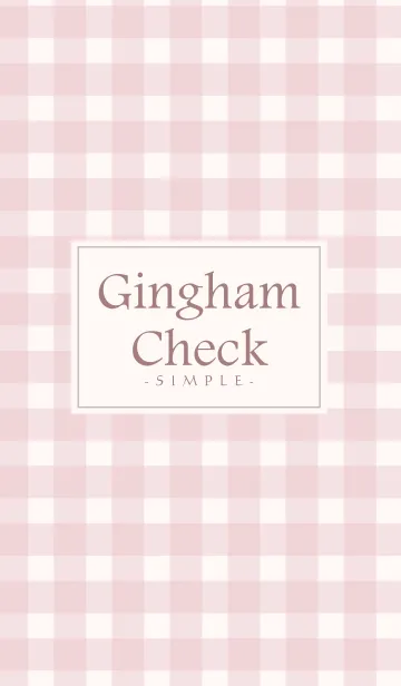 [LINE着せ替え] Gingham Check Natural Pink-SIMPLE 21の画像1