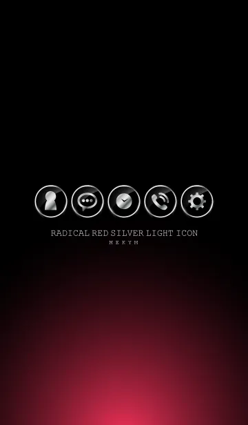 [LINE着せ替え] SILVER LIGHT ICON THEME -Radical Red-の画像1