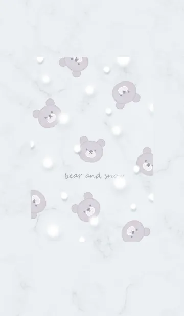 [LINE着せ替え] クマと雪と大理石3★ウィスタリア08_1の画像1