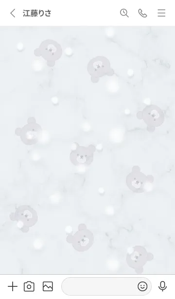 [LINE着せ替え] クマと雪と大理石3★ウィスタリア08_1の画像2