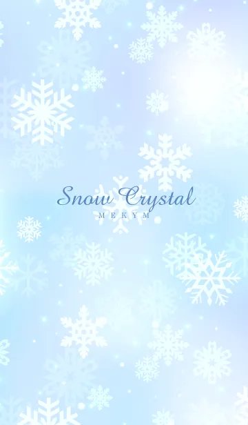 [LINE着せ替え] Snow Crystal-BLUE.MEKYM 12の画像1