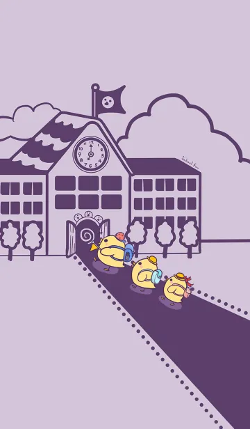 [LINE着せ替え] Duckling school fun J-Purple Taro Crispの画像1