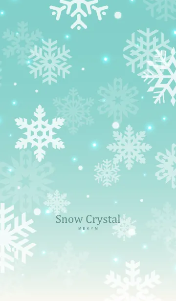 [LINE着せ替え] Snow Crystal-EMERALD GREEN.MEKYM 12の画像1