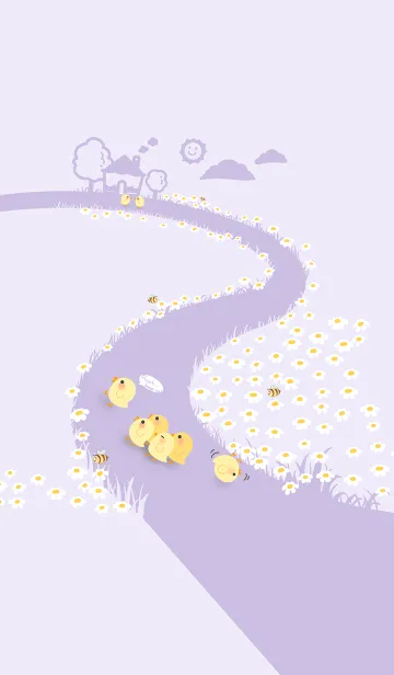 [LINE着せ替え] quack...keep up！J-grayPurple.Gray purpleの画像1