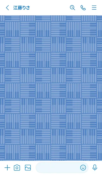 [LINE着せ替え] 和音 算崩しとピアノ鍵盤 薄群青の画像2